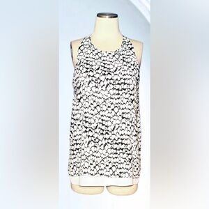 Dalia Black & White Sleeveless Top Sz Large